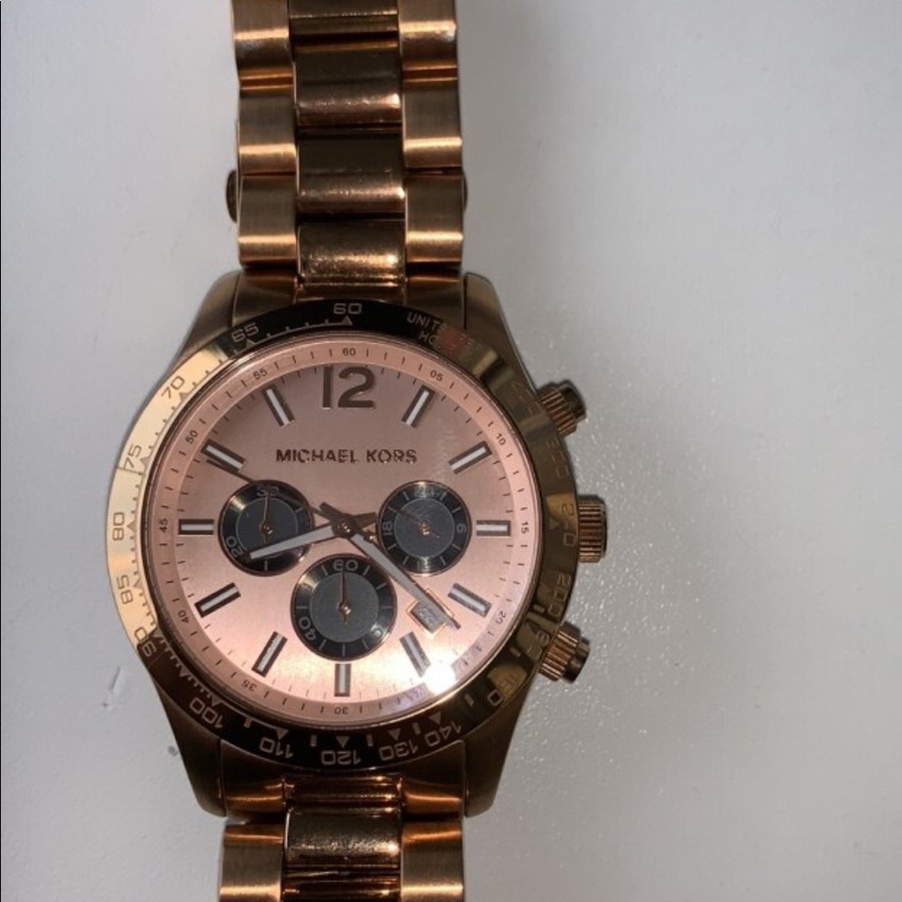 MK men watch rose gold new battery